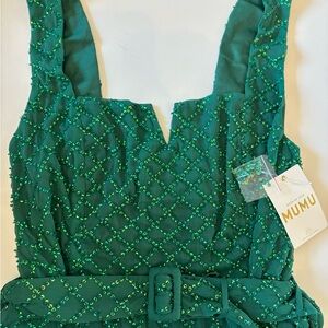Mumu Green Beaded Dress